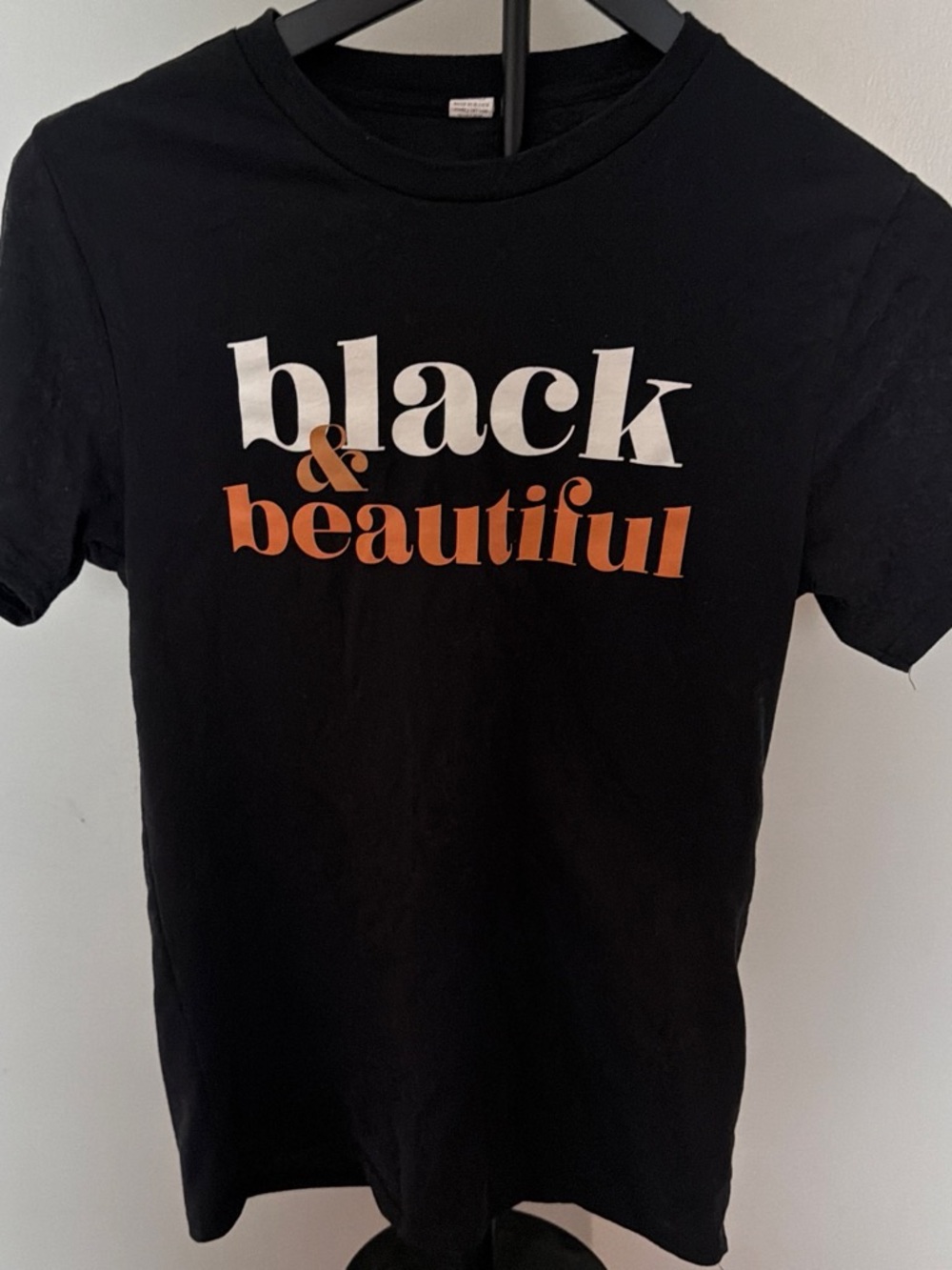 Black "Black & Beautiful" Short Sleeve Tee